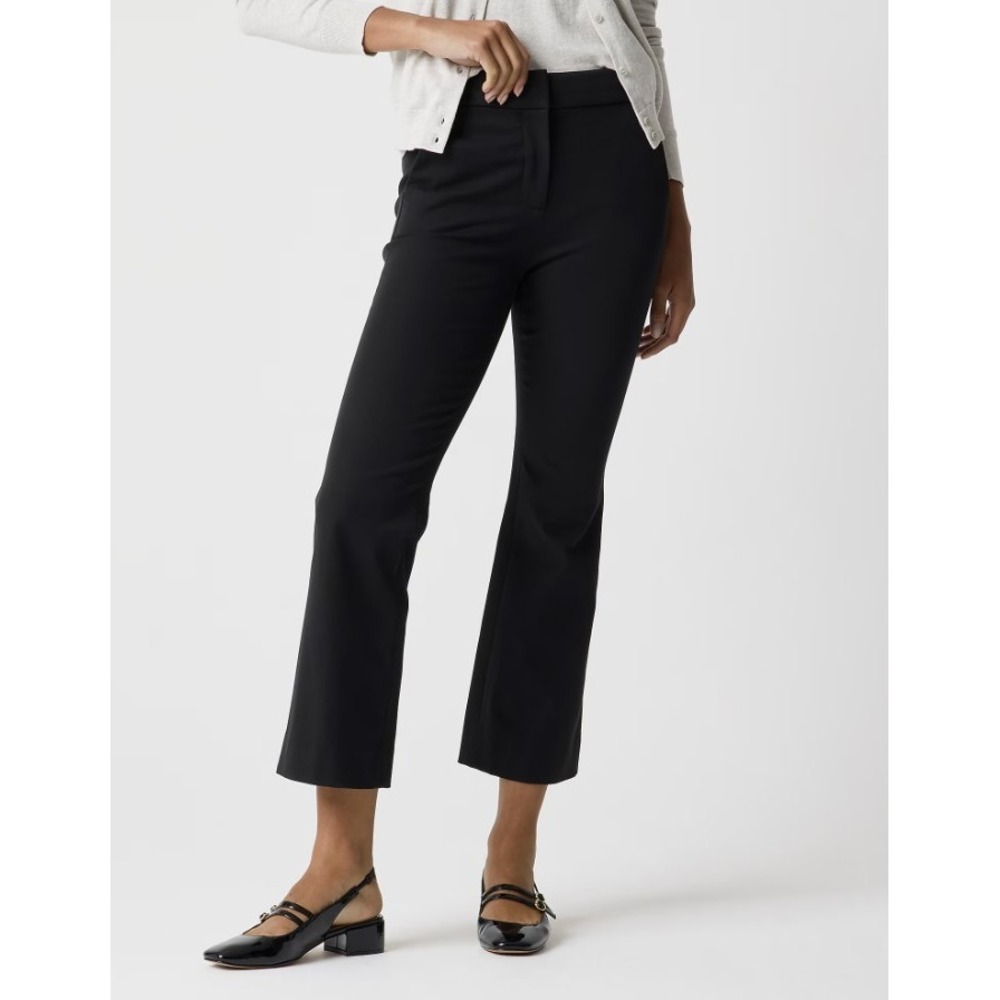 J.Crew Kelsey Flare Pants Women's 4 Black Cropped Stretch Business Work NWT $89